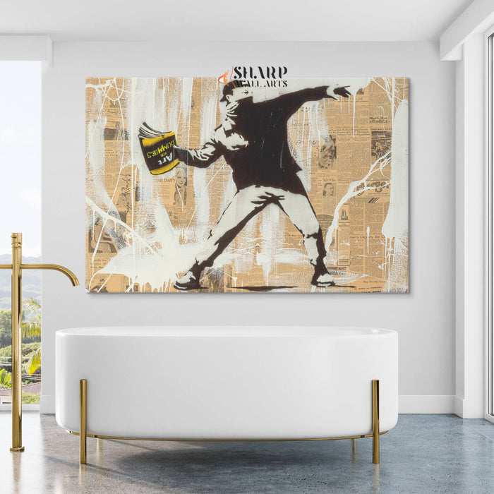 Banksy Art For Dummies Canvas Wall Art