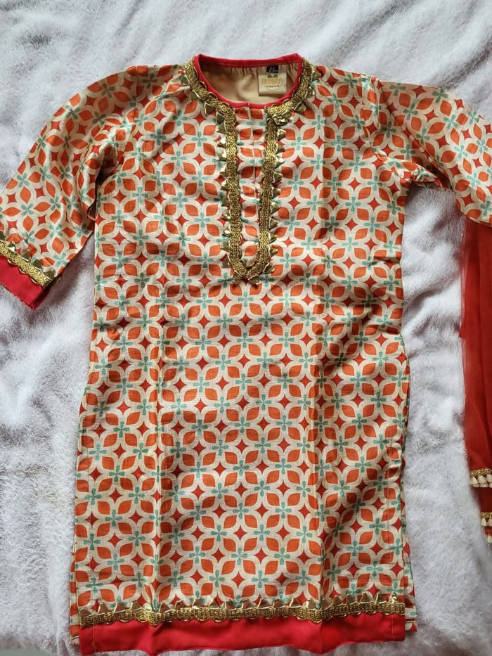 Brand Bloomers by Amrita Kurta with Pyajama and dupatta Set - PyaraBaby
