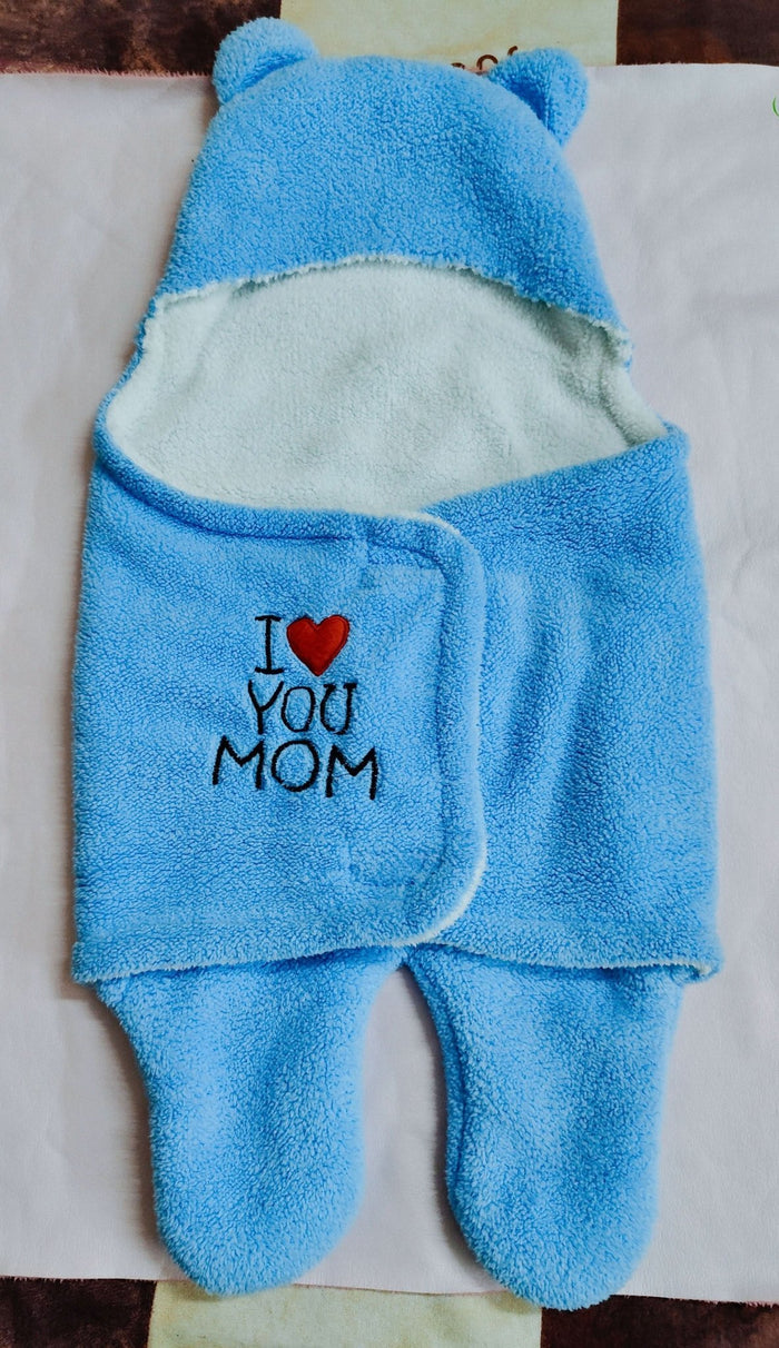 BRANDONN I love Mom & Dad Winter Swadles/Baby Wrapper Combo