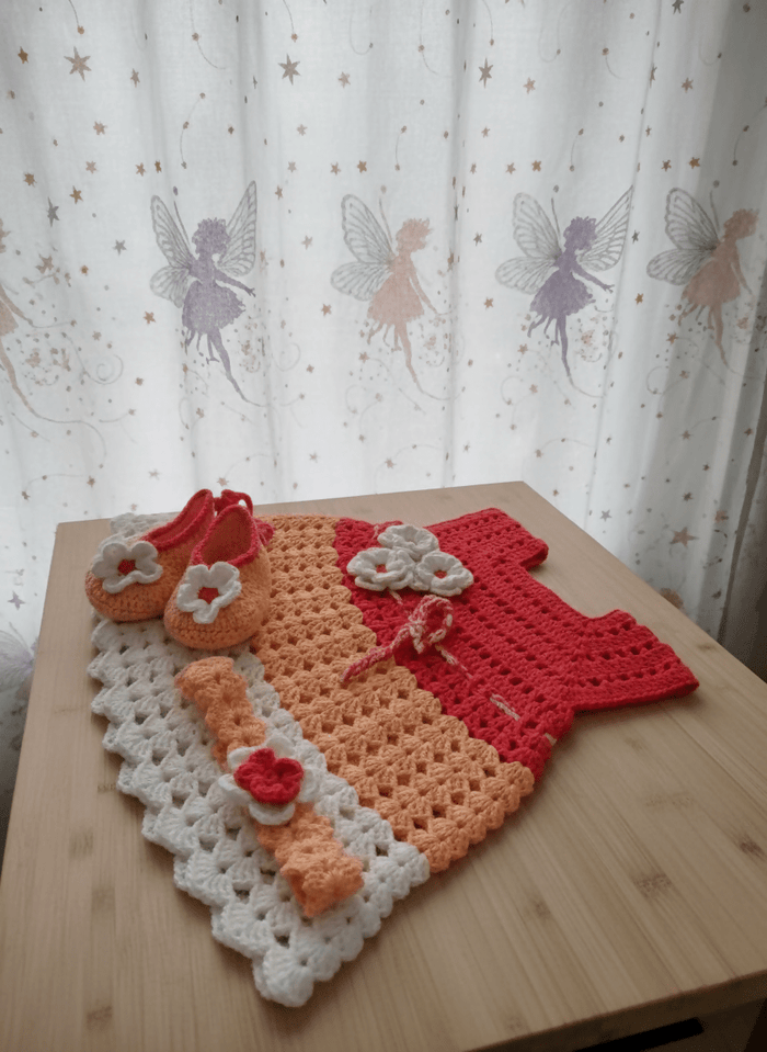 Crochet frock for girls