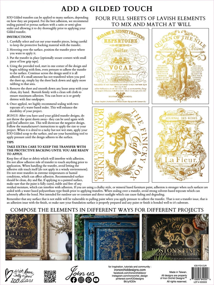 CURATED SIGNAGE IOD FOIL TRANSFER 12X16 PAD™ (MMInventory)