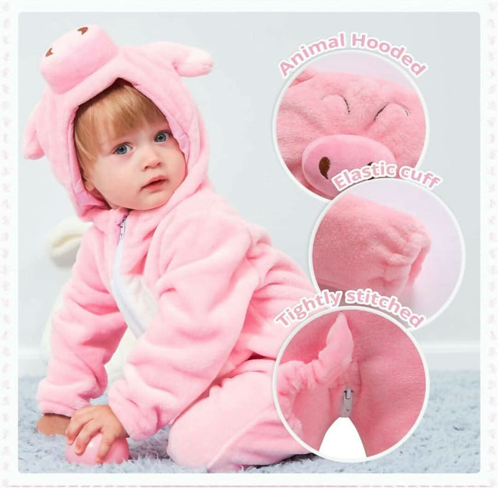 Keep your little one warm and stylish with the MICHLEY Baby Winter Romper - cozy comfort for chilly adventures!