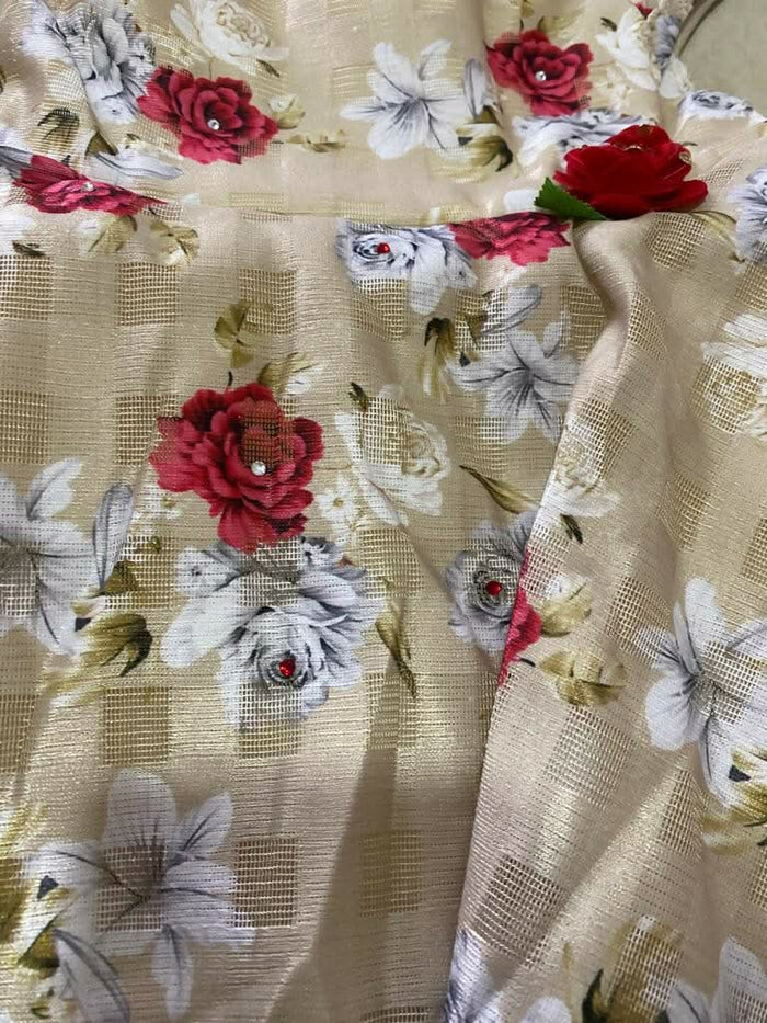 Pretty and Elegant Beige Baby Girl Frock - PyaraBaby