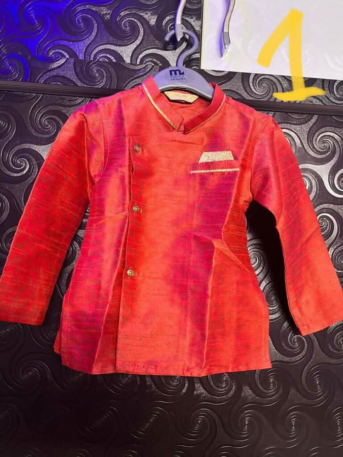 Red Dhoti Kurta Set - PyaraBaby