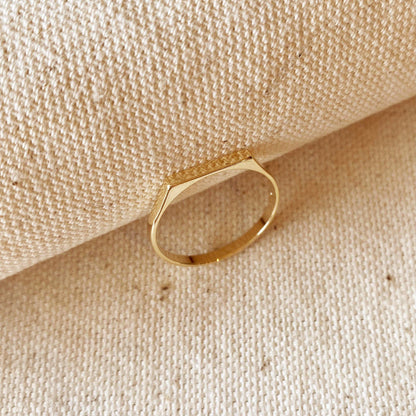 18k Gold Filled Flat Top Ring: 7.5