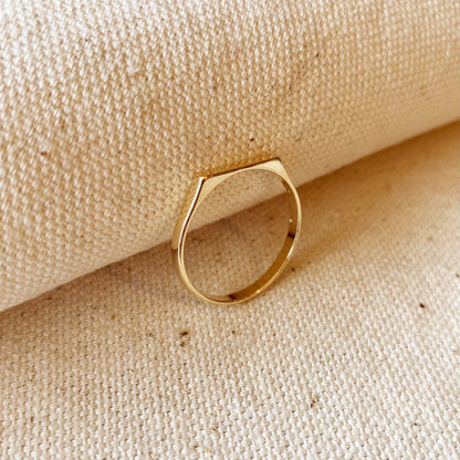 18k Gold Filled Flat Top Ring: 7.5
