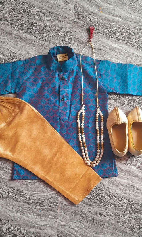 1st Birthday Kurta Pajama With Juti and Mala - PyaraBaby