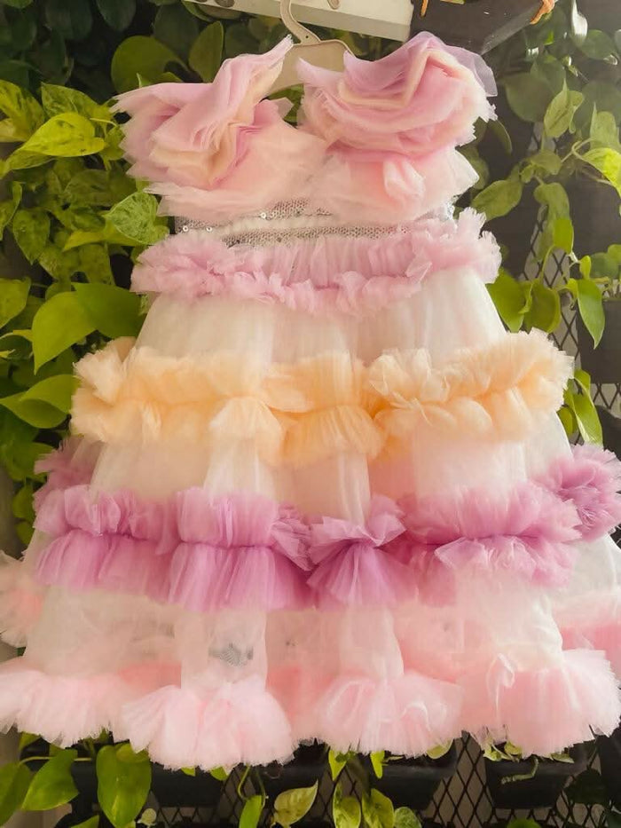 LITTLE MUFFET Baby Girl's Fit & Flare Long Dress - PyaraBaby