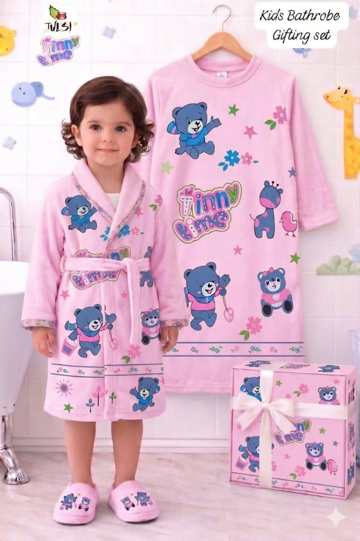 3 PCS Unique Kids Bathrobe Set