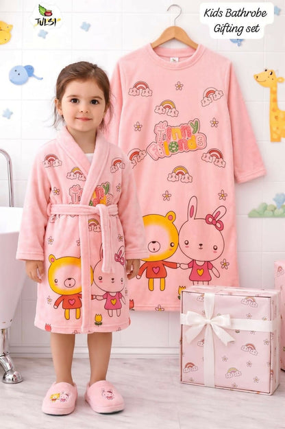 3 PCS Unique Kids Bathrobe Set