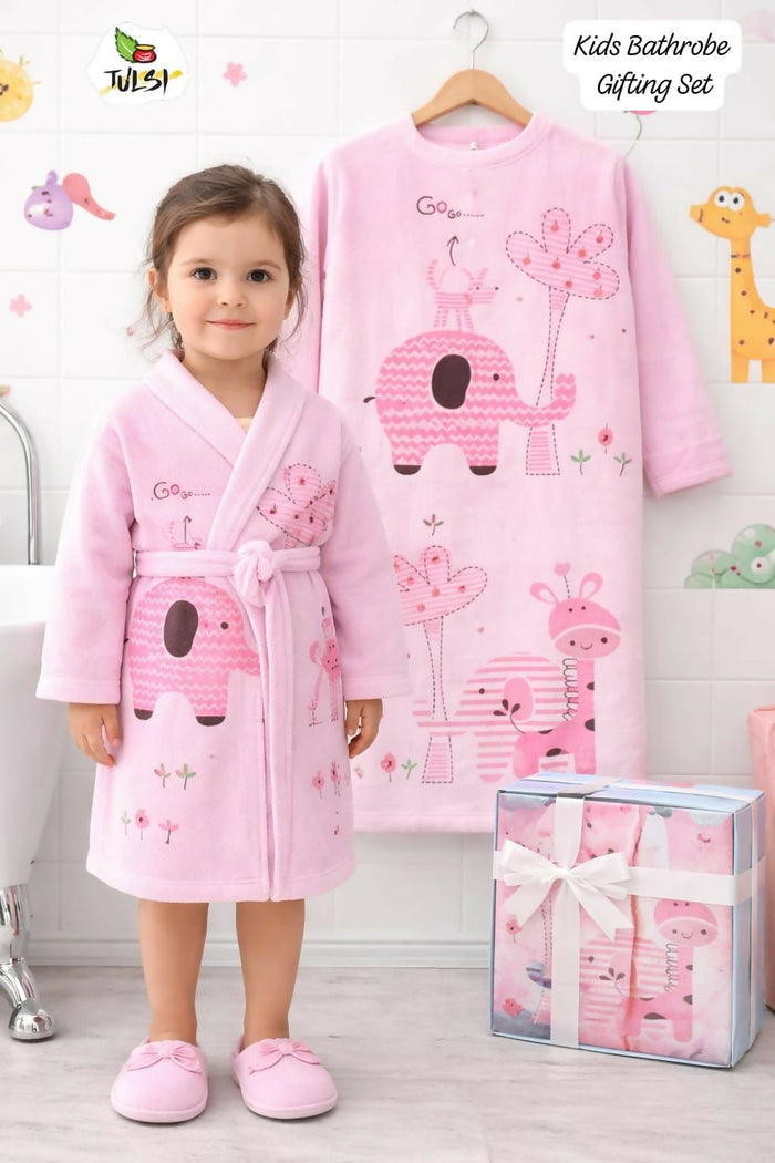 3 PCS Unique Kids Bathrobe Set