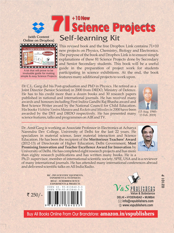 71+10 New Science Projects (With Online Content on Dropbox)