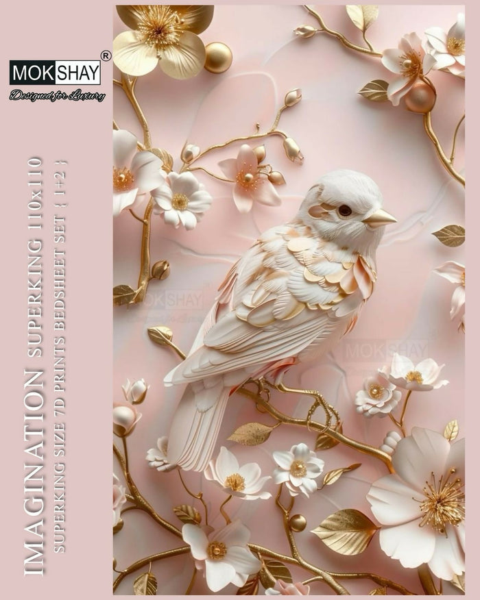 White bird with Pink backround