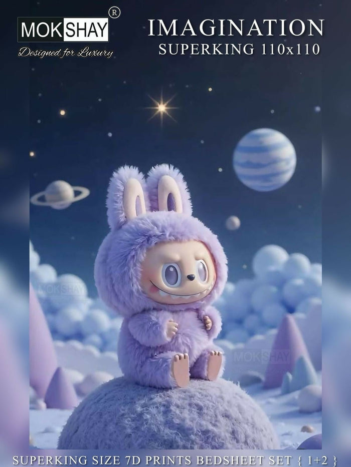 Purple Labubu doll