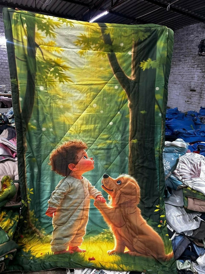 Puppy And Kid Friendship
