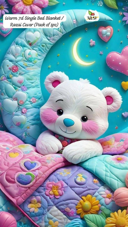 white teddy on moon