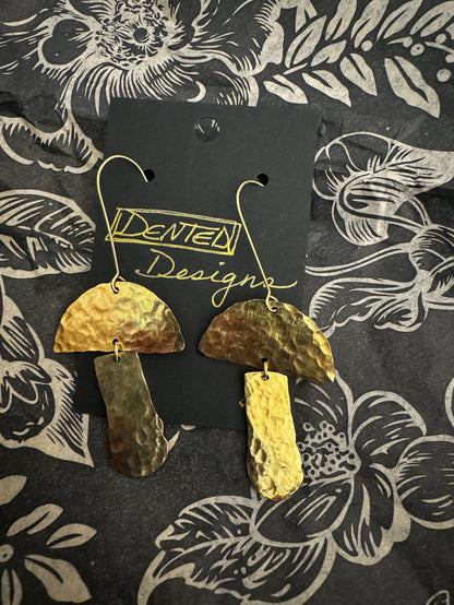 Dented Designs Brass Earings