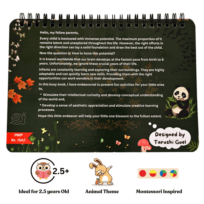 The activities help improve motor skills, cognitive skills, basic literacy, and memorization.