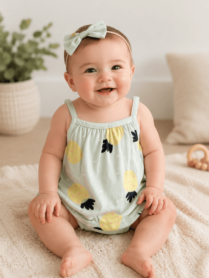 Anko baby dress in light pista colour for 0–3 months, featuring soft breathable fabric, a comfortable fit, and a charming design for everyday wear and special occasions.