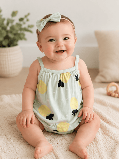 Anko baby dress in light pista colour for 0–3 months, featuring soft breathable fabric, a comfortable fit, and a charming design for everyday wear and special occasions.