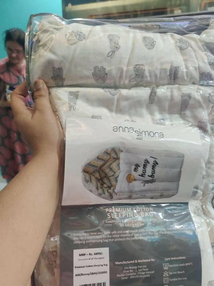 ANNA SIMONA Cotton Sleeping Bag- Baby Nest - PyaraBaby