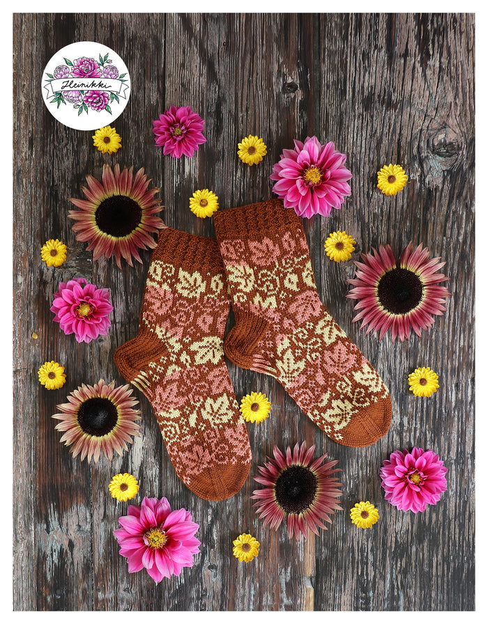 Autumn Vines - Knitted Sock Pattern
