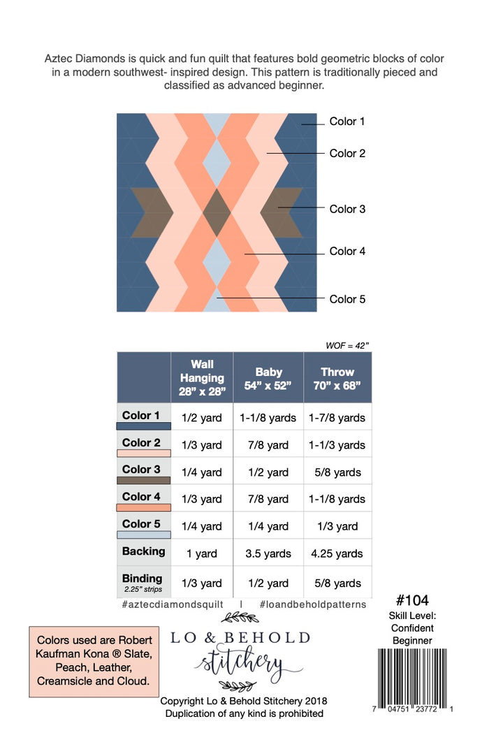 Aztec Diamonds Quilt Pattern