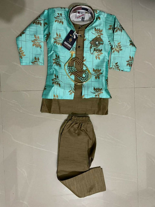 BAADSHAAHO Kurta, Pajama with Jacket for Baby Boy - PyaraBaby