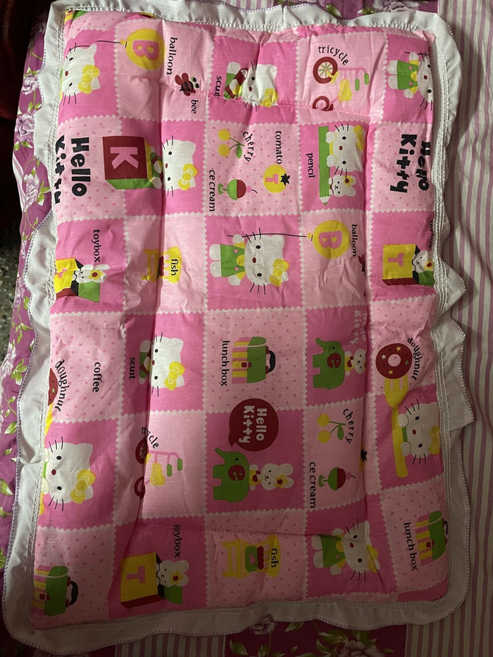 Baby Bed and Velvet Mustered Pillow Combo - PyaraBaby