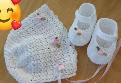 Baby Booties With Cap