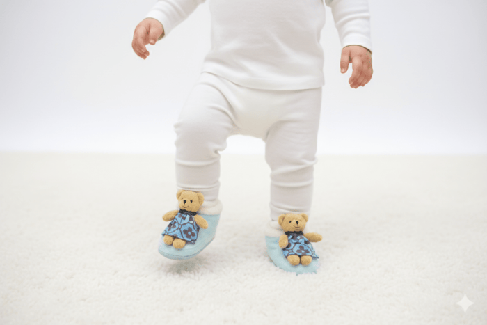Baby booties cozy and comfortable