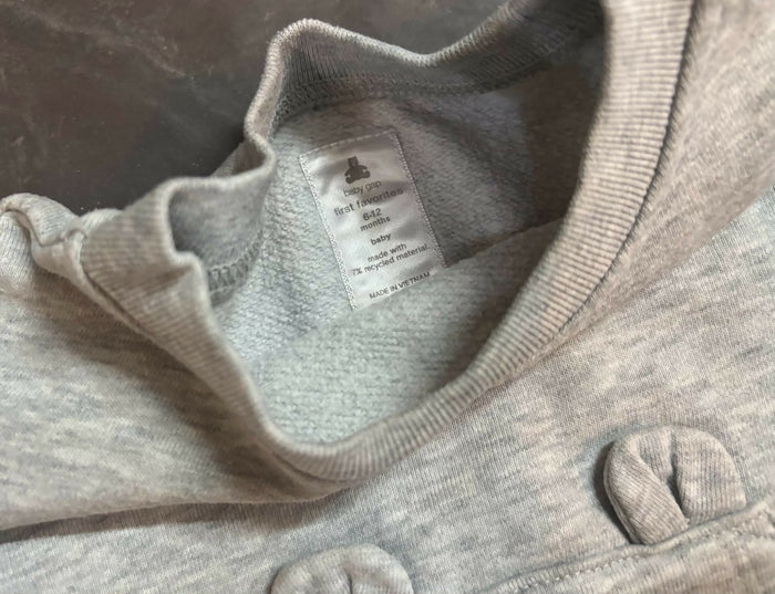 BABY GAP marl grey sweatshirt and joggers set featuring soft comfortable fabric, coordinated design, relaxed fit, and everyday style for playtime, outings, and casual wear.