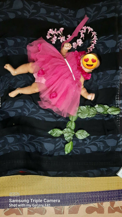 Elevate your baby girl's style with our enchanting Baby Girl Frock/Dress - Party Wear collection, featuring exquisite designs and charming embellishments for every special occasion. Crafted from soft and comfortable fabrics, each dress ensures your little princess feels like royalty.