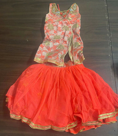 Dress your little princess in traditional elegance with our Baby Girl Ghagra Set - timeless charm for special occasions!