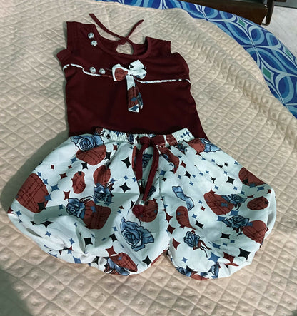 Baby girl short cum skirt & tees - PyaraBaby