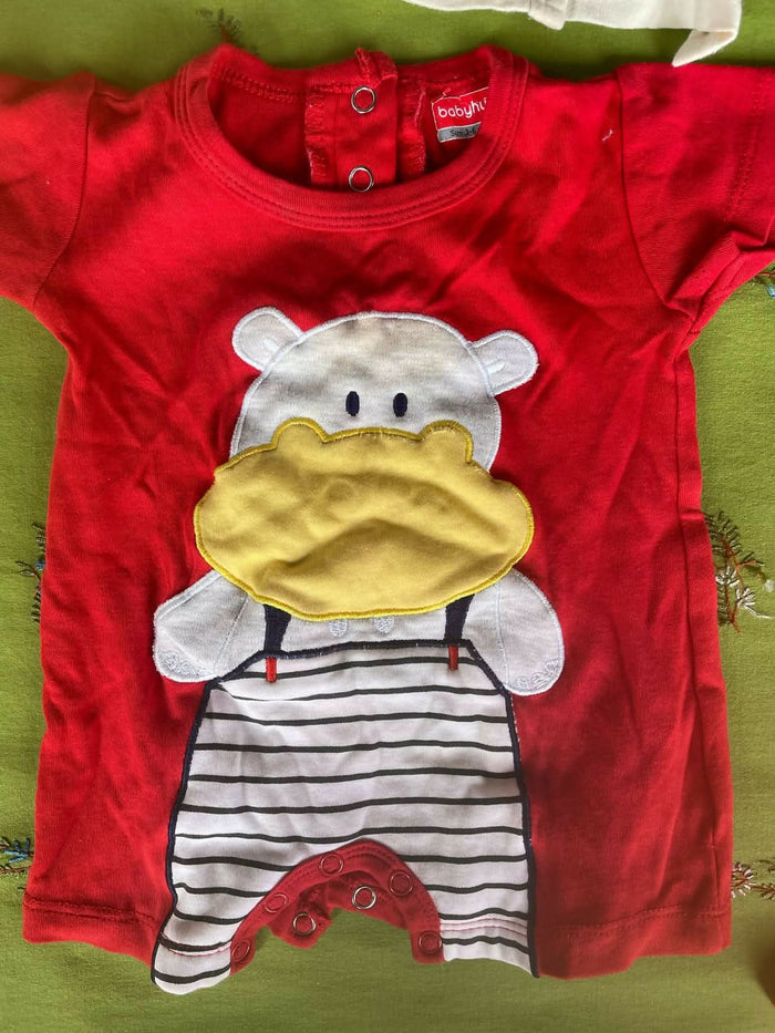 Babyhug - Frock, Half sleeves Romper sets (Set of 3)
