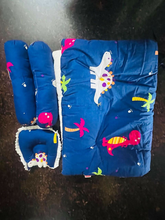 Ensure your baby's comfort with BABYHUG Bedding with Pillow. Perfect for a cozy and restful sleep, this bedding set combines soft fabrics with a supportive pillow for a great night's rest.