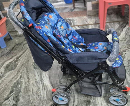 BABYHUG Cosy Cosmo Stroller/Pram with a lightweight foldable frame, reclining seat, adjustable canopy, 5-point safety harness, smooth wheels, and spacious storage basket for comfortable everyday travel with babies and toddlers.