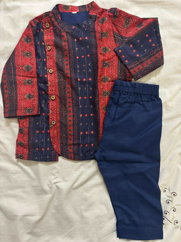 BABYHUG Cotton Printed Kurta and Pyjama Set – Soft, Stylish & Comfortable Ethnic Wear for Kids