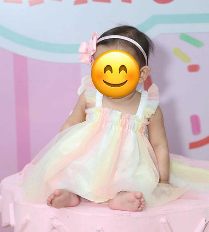 BABYHUG Party Frock with Frills & Butterfly Detail – Elegant & Festive Wear for Baby Girls