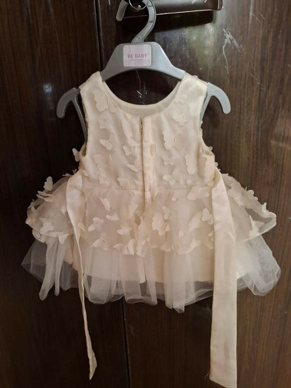 Buy Babyhug Sleeveless Party Wear Tutu Frock – Elegant Tutu Dress with Butterfly & Bow Appliqué for Baby Girls