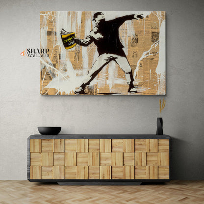 Banksy Art For Dummies Canvas Wall Art