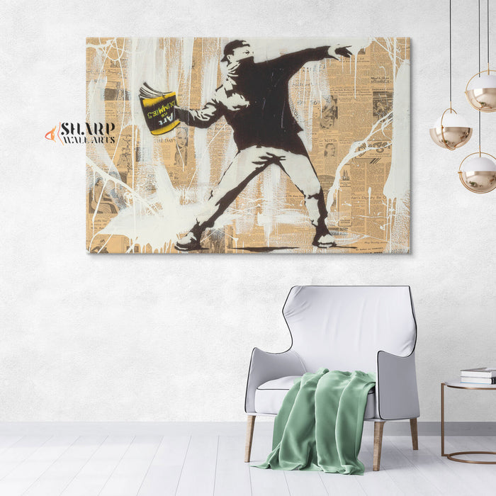 Banksy Art For Dummies Canvas Wall Art