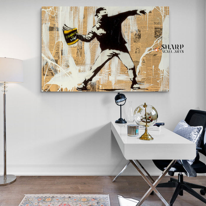 Banksy Art For Dummies Canvas Wall Art