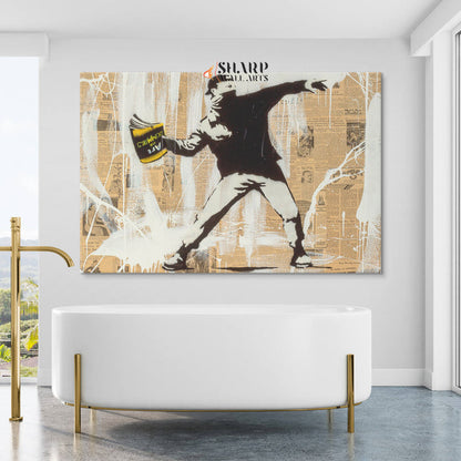 Banksy Art For Dummies Canvas Wall Art
