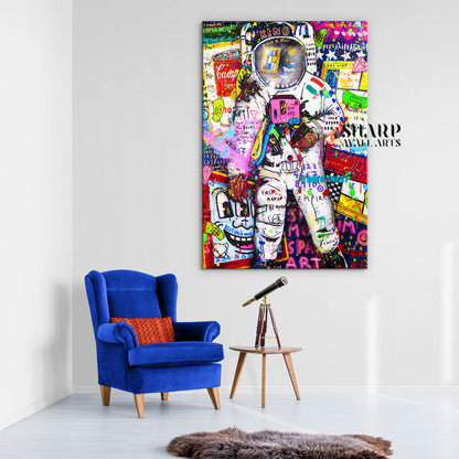 Banksy Astronaut Canvas Wall Art