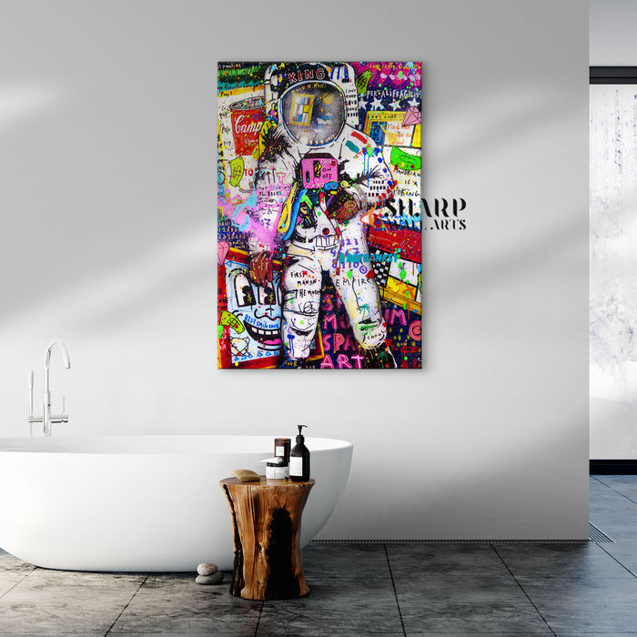 Banksy Astronaut Canvas Wall Art