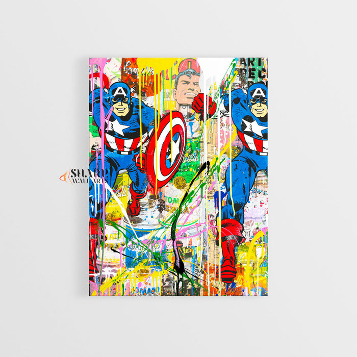 Banksy Captain A Canvas Wall Art Print