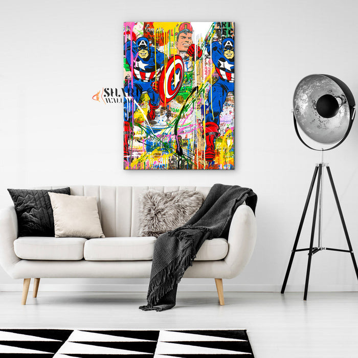 Banksy Captain A Canvas Wall Art Print