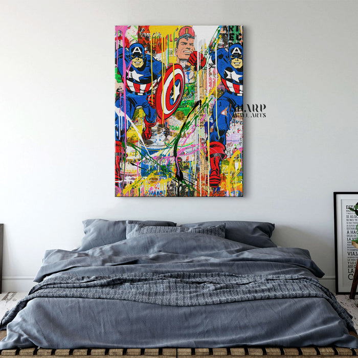 Banksy Captain A Canvas Wall Art Print